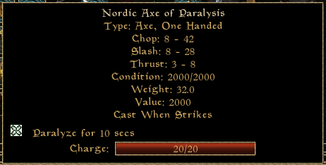 Nordic Axe of Paralysis